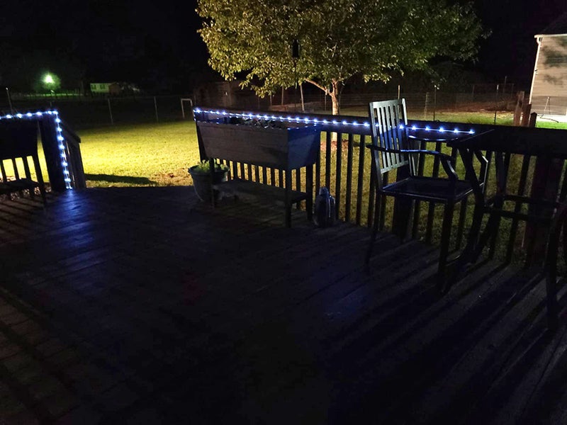 Honche Solar Rope Light 33FT 100L IP65 Weatherproof Outdoor LED Copper Fairy String Tube Lights for Party Garden Porch Yard Home Wedding Vacation New Year Holiday Decoration Lighting(Cool White) - Image 5